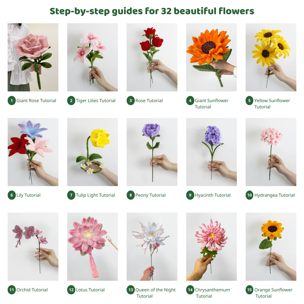 Complete Flower Tutorial Collection ⭐