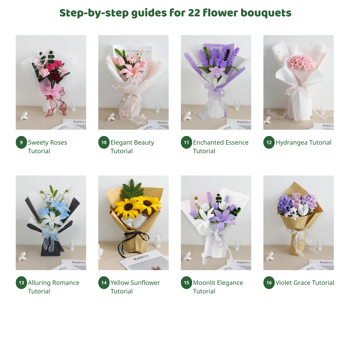 Complete Flower Bouquet Tutorial Collection ⭐
