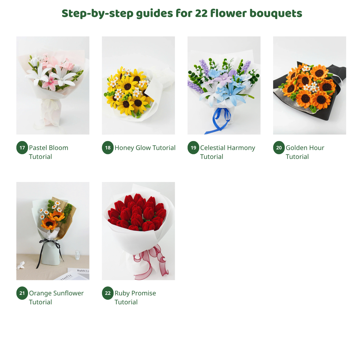 Complete Flower Bouquet Tutorial Collection ⭐